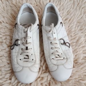 Dior White Quilted Sneakers